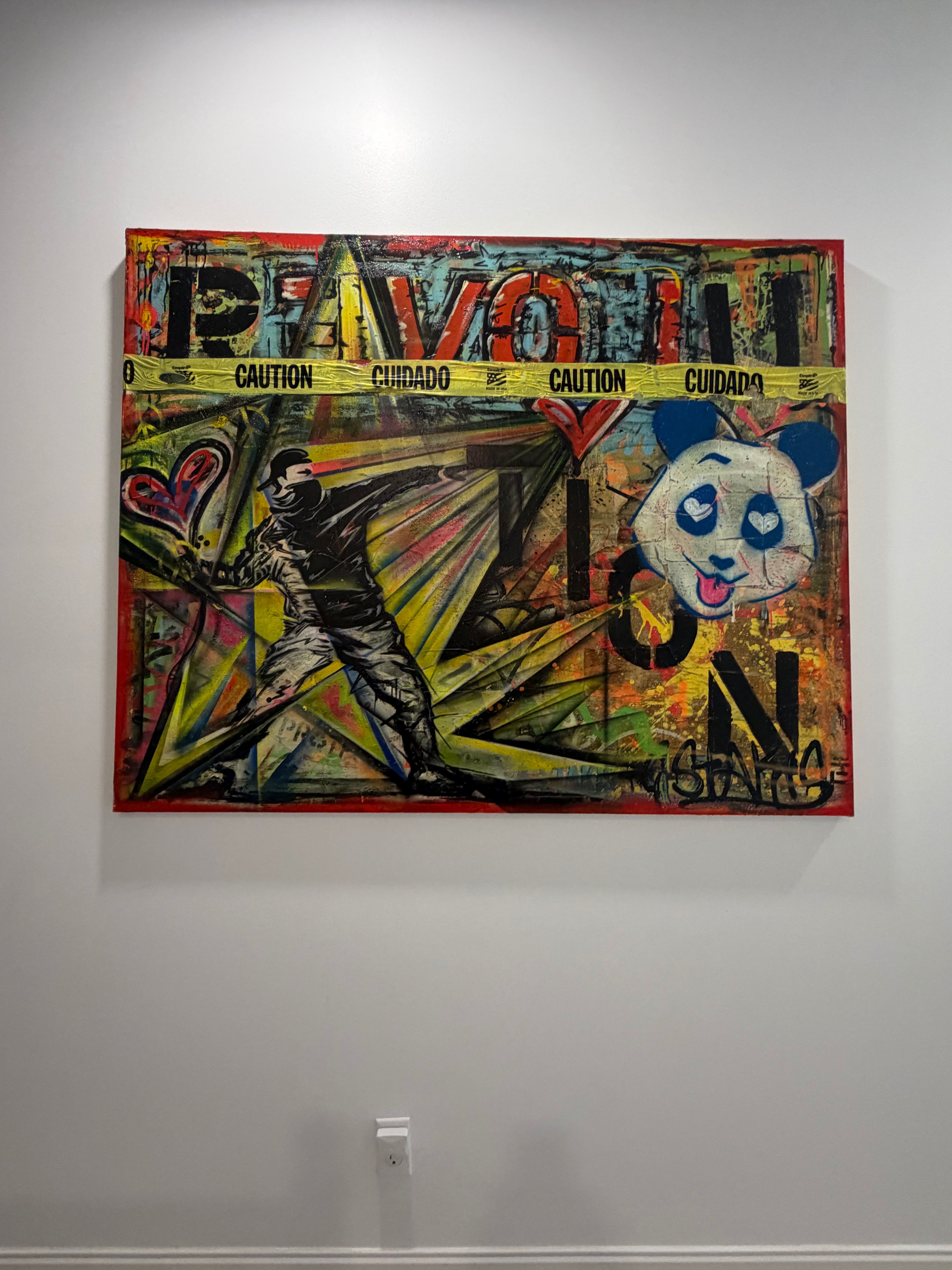 The Love Revolution — Acrylic, spray paint & sharpie on canvas, 48 × 60 in